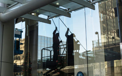 Glas fensterreinigung
